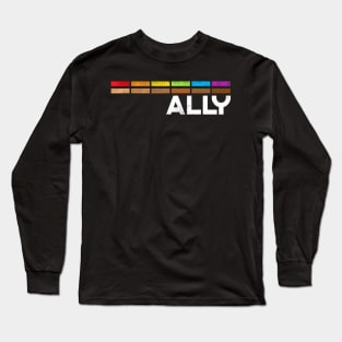 Rainbow Black Pride Ally Equality Lgbt African Blm Protest Long Sleeve T-Shirt